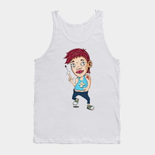 Funny young man cartoon Tank Top